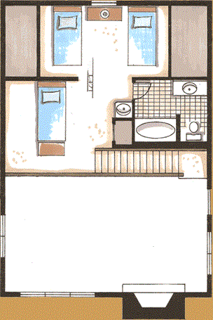 lakeside loft cabin design