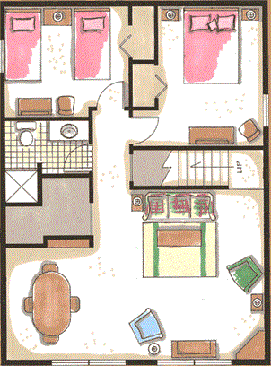 crosslake resort cabin interior