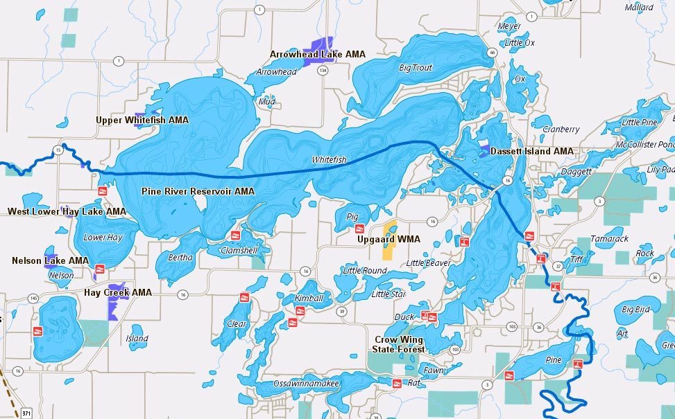whitefish chain map